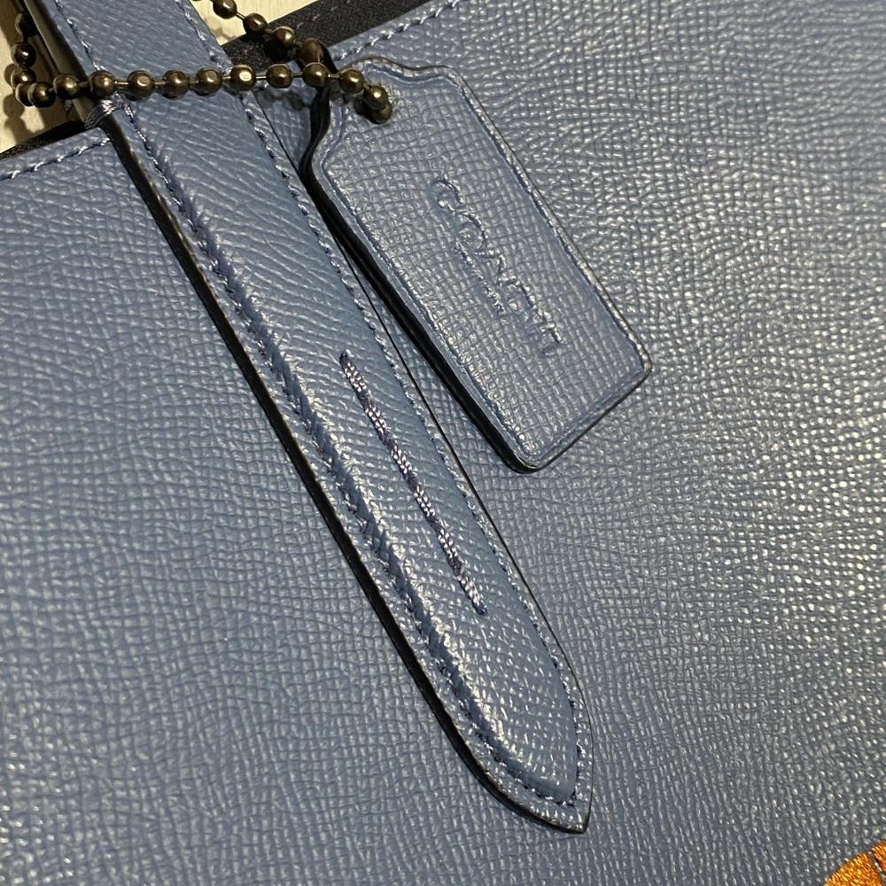 Coach Rexy Purse Highline Tote With Carriage in Blue Bag Rainbow Glitter Logo - Picture 13 of 13